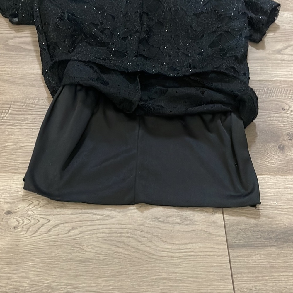 En Focus Studio Women's Black Lace Textured dress size 4 - Picture 9 of 9